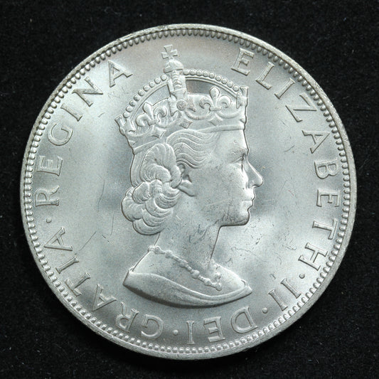 1964 Bermuda 1 One Crown Silver Coin - KM# 14