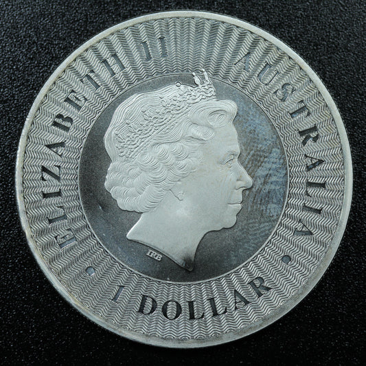 2016 1 oz Silver .9999 Fine Silver Australian Kangaroo $1 Coin - Spots