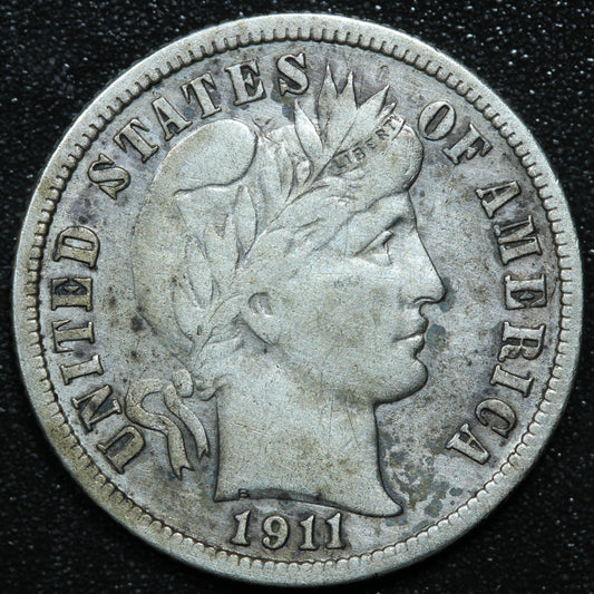 1911 D Barber Dime 10C - Denver