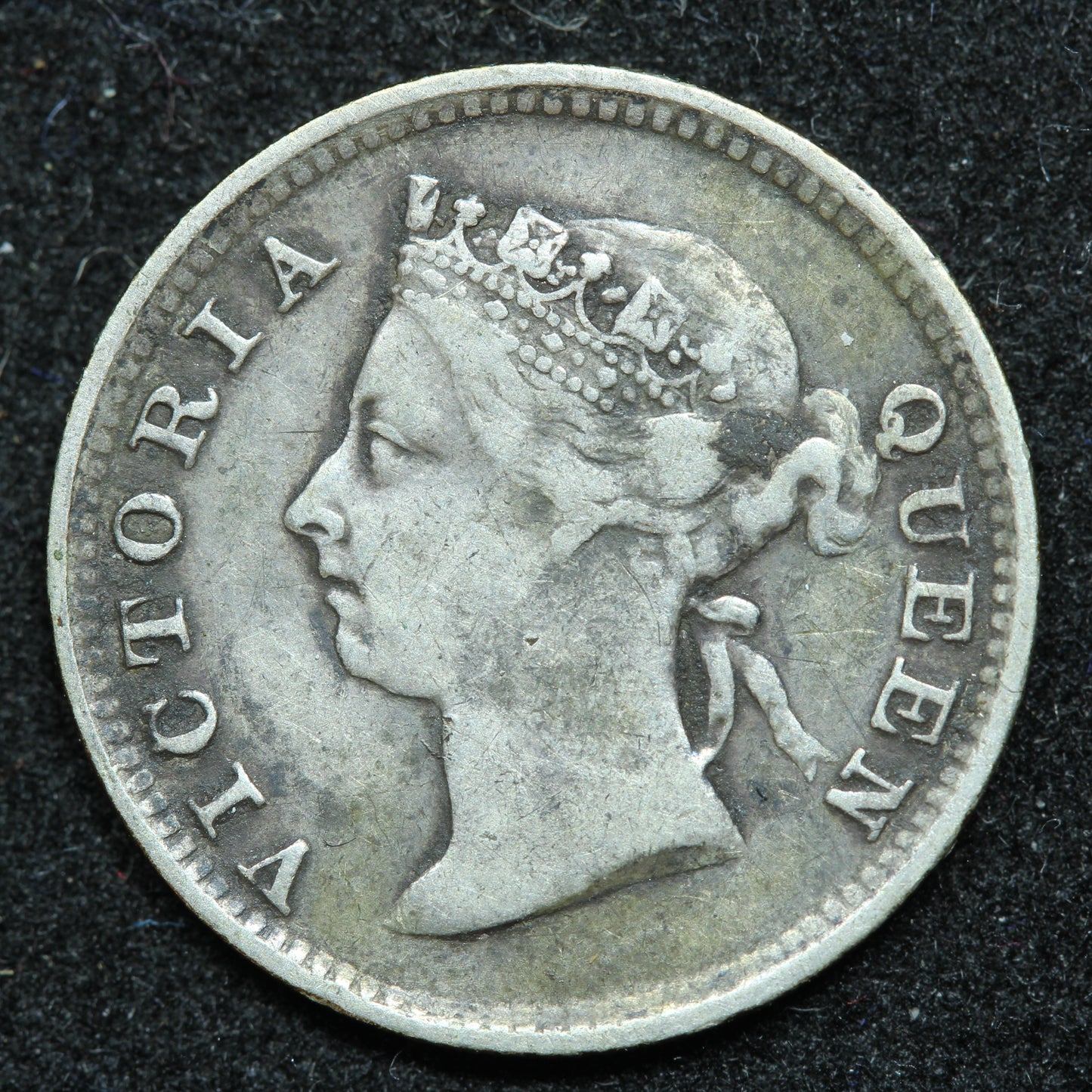 1894 Hong Kong 5 Five Cents Silver .800 Fine KM# 5