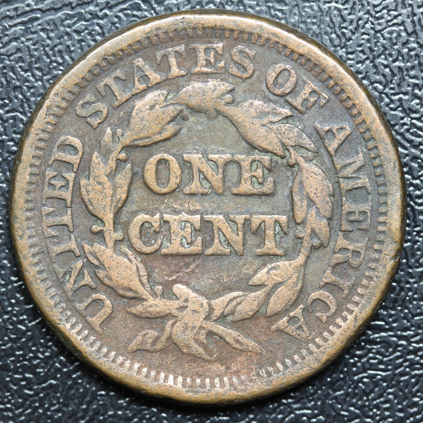 1845 Large Cent Penny 1C Braided Hair Cent