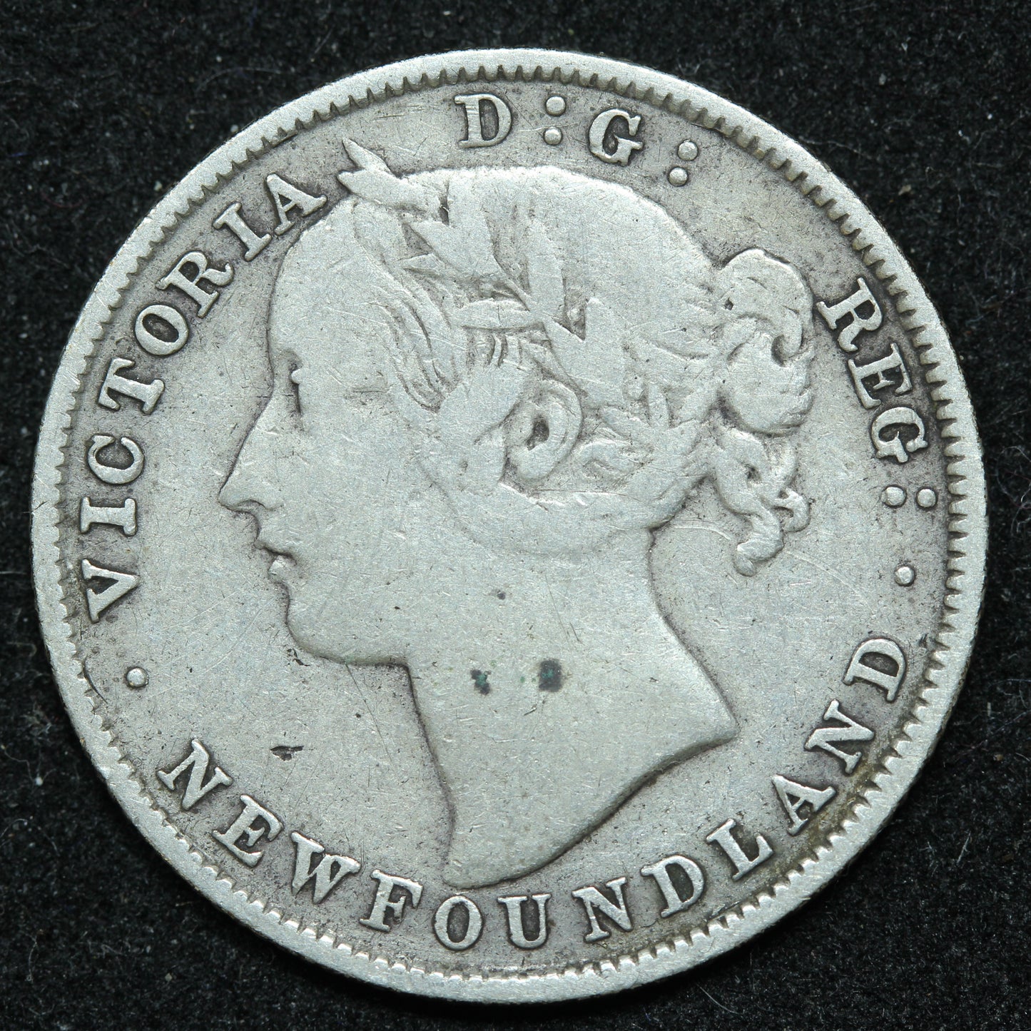 1885 Newfoundland 20 Cents Silver Coin - Victoria - KM #4