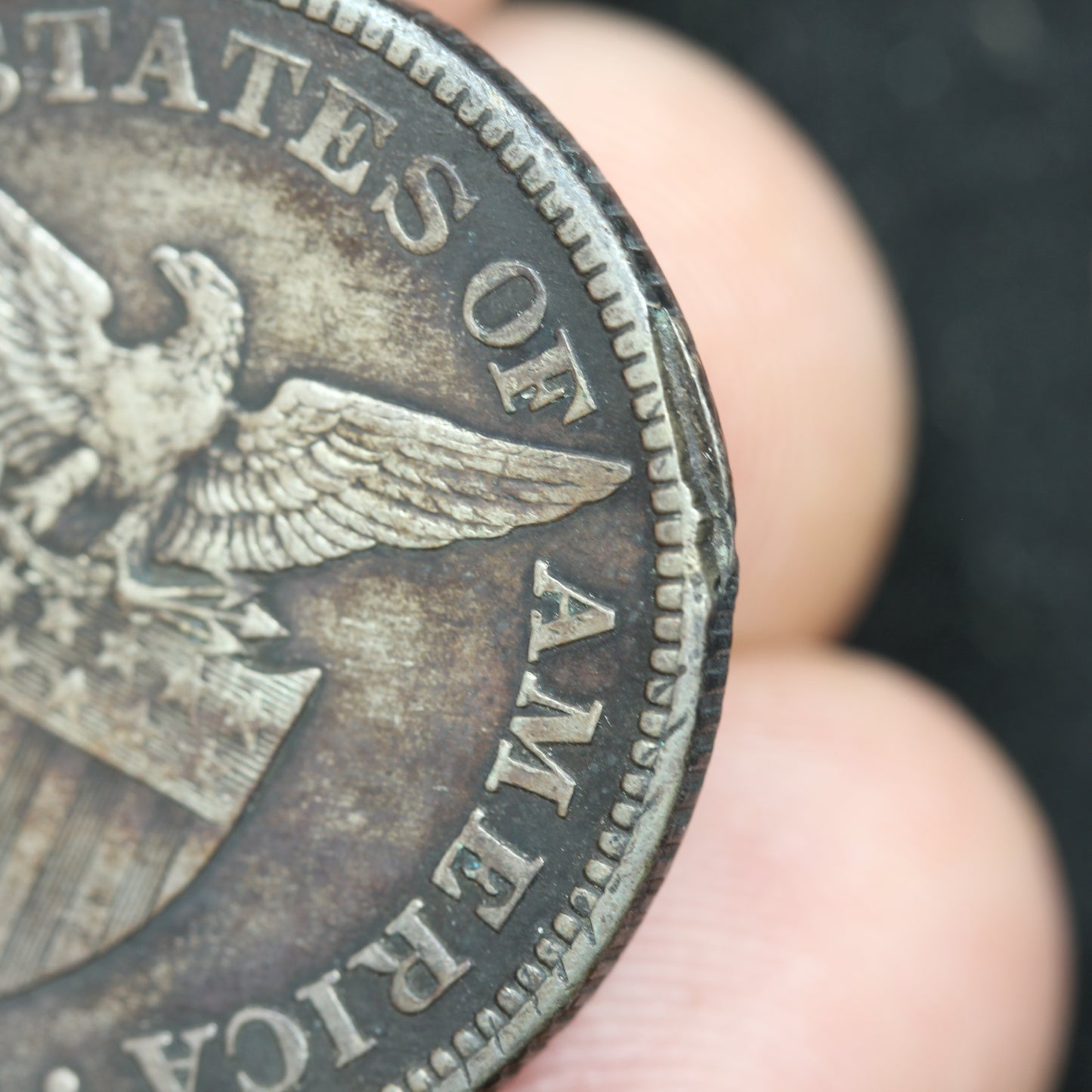 1919 S 50 Centavos Philippines Silver Coin - KM# 171 - Rim Damage