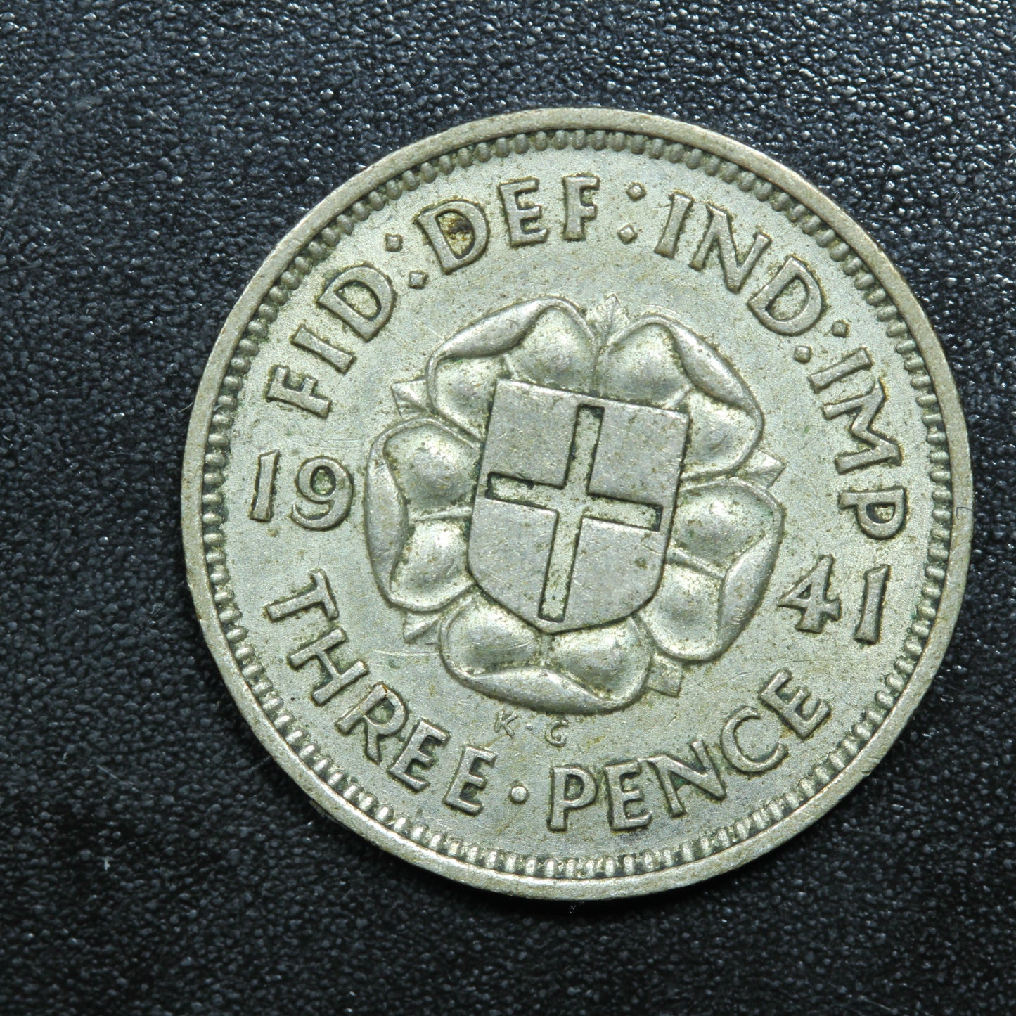 1941 Great Britain 3 Pence .500 Fine Silver KM#848