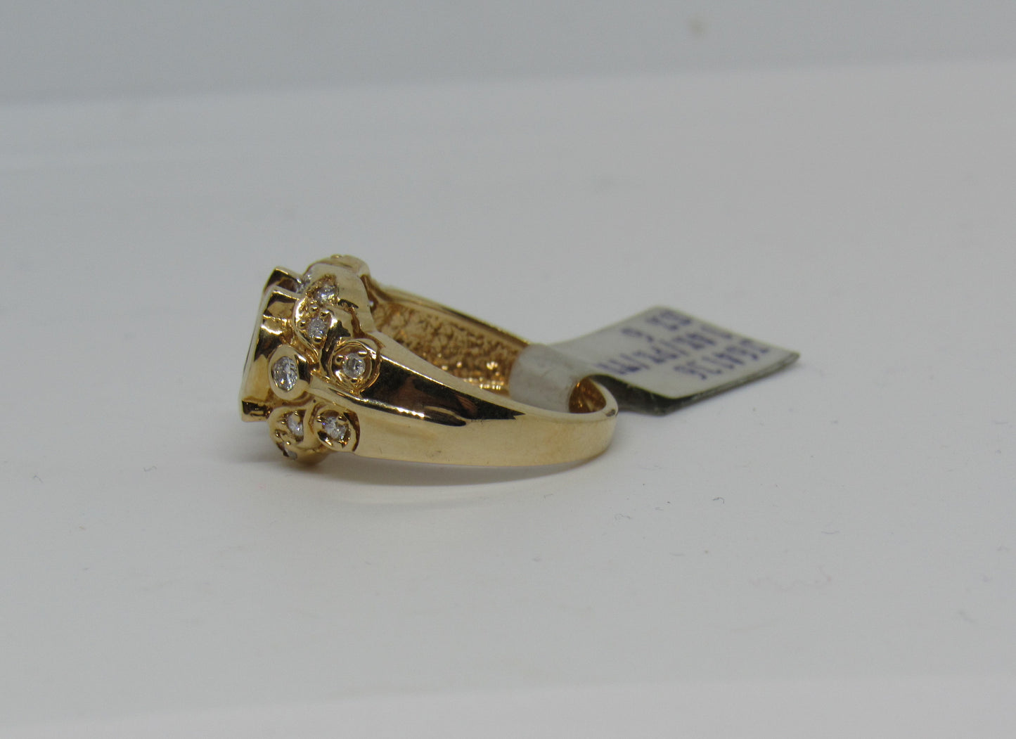 14k Yellow Gold 1 ct Pink Tourmaline & ~.36 cttw Diamond Accent Ring - Sz 6