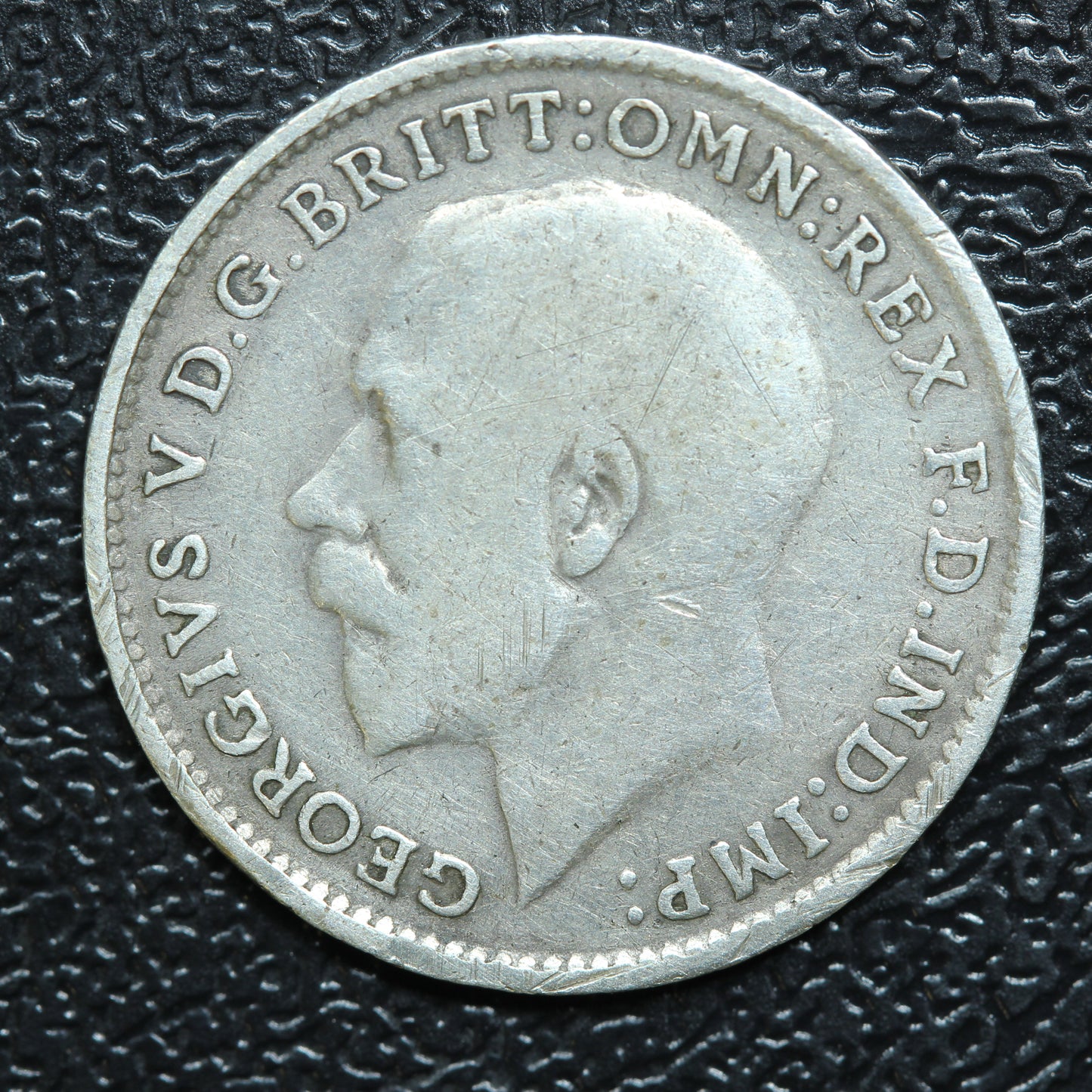 1919 Great Britain 3 Pence Threepence Silver Coin - KM# 813