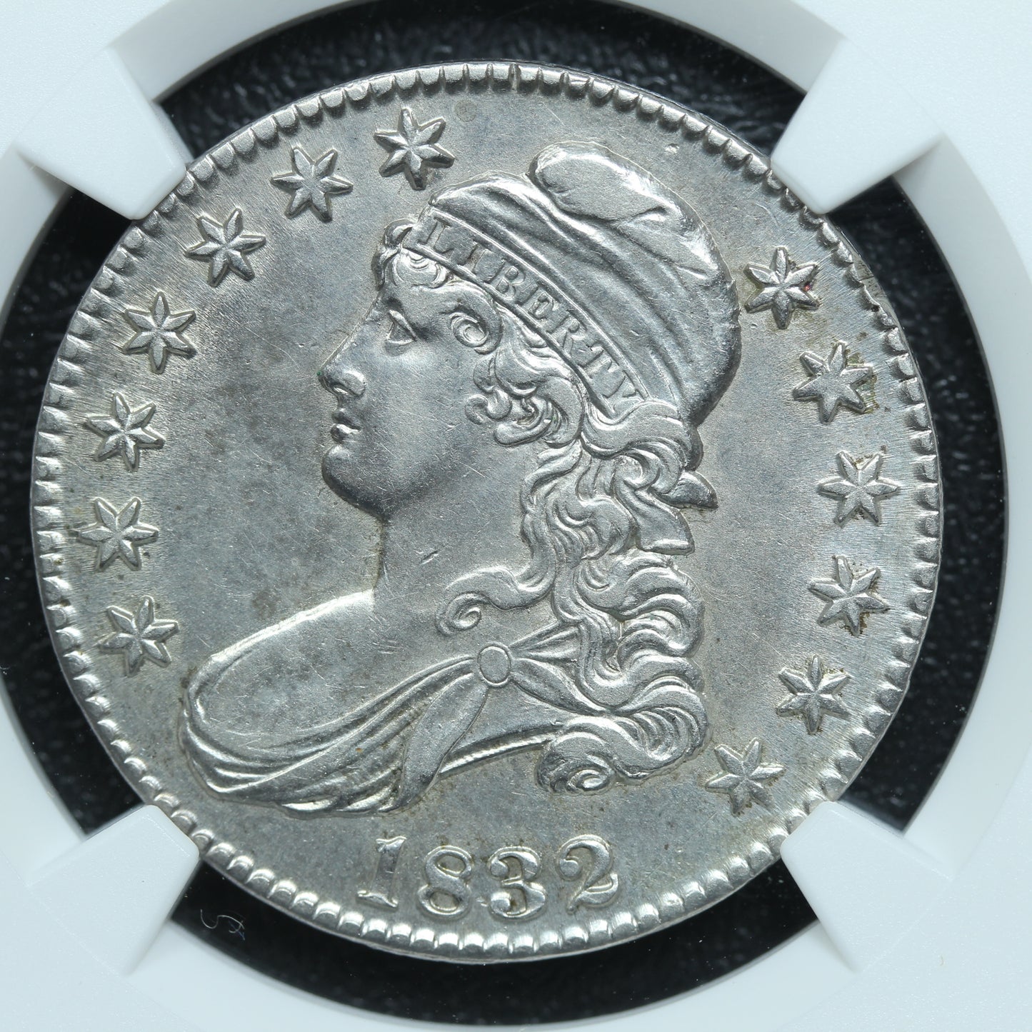 1832 Capped Bust Silver Half Dollar 50c NGC AU Details