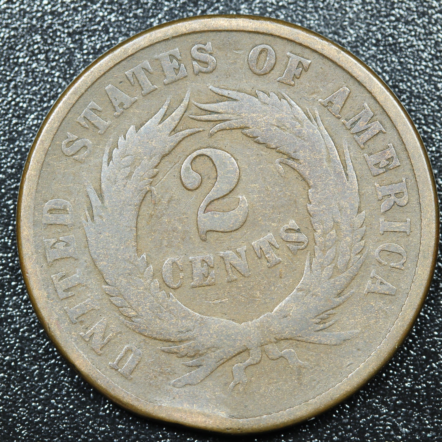 1865 2c Two Cent Piece United States Coin