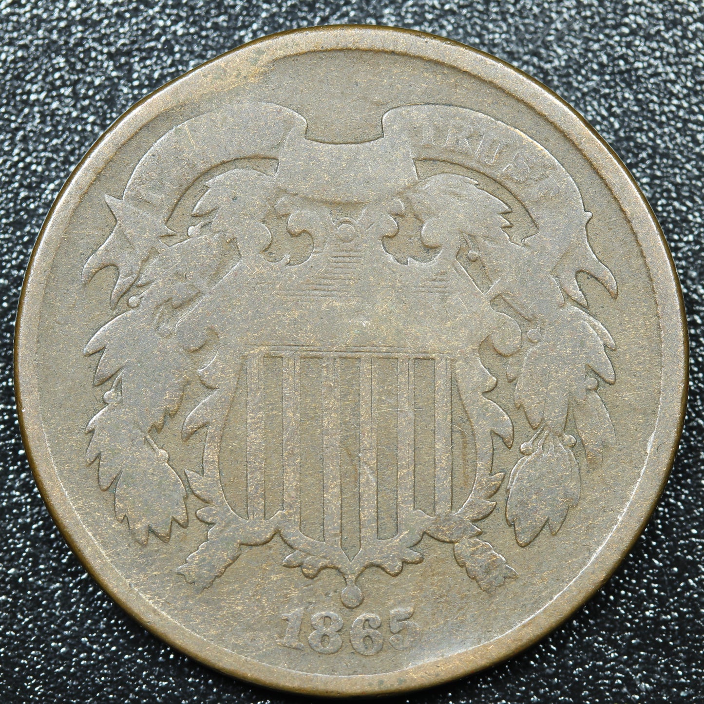 1865 2c Two Cent Piece United States Coin