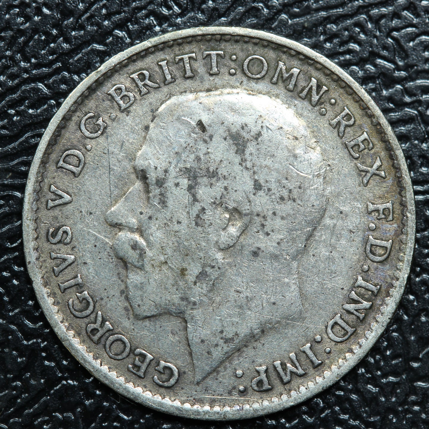 1919 Great Britain 3 Pence Threepence Silver Coin - KM# 813
