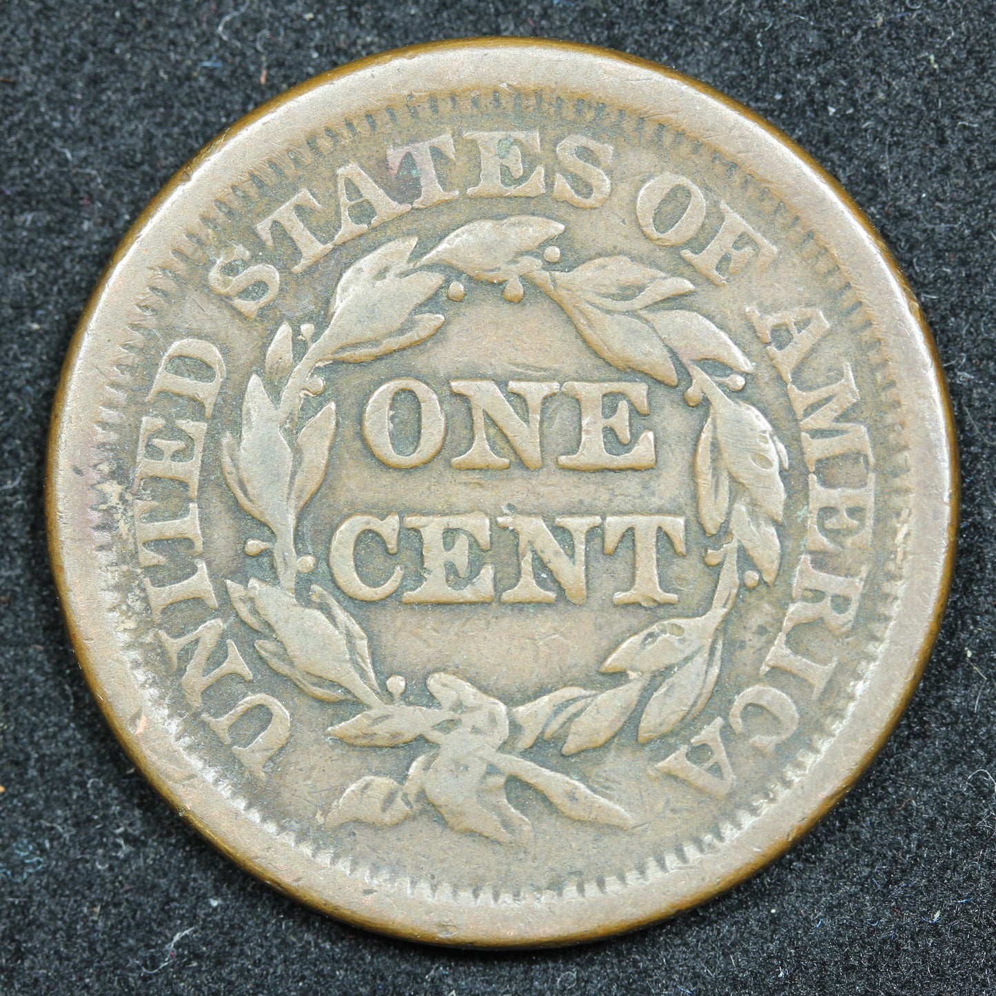 1851 Braided Hair US Large Cent 1C Penny