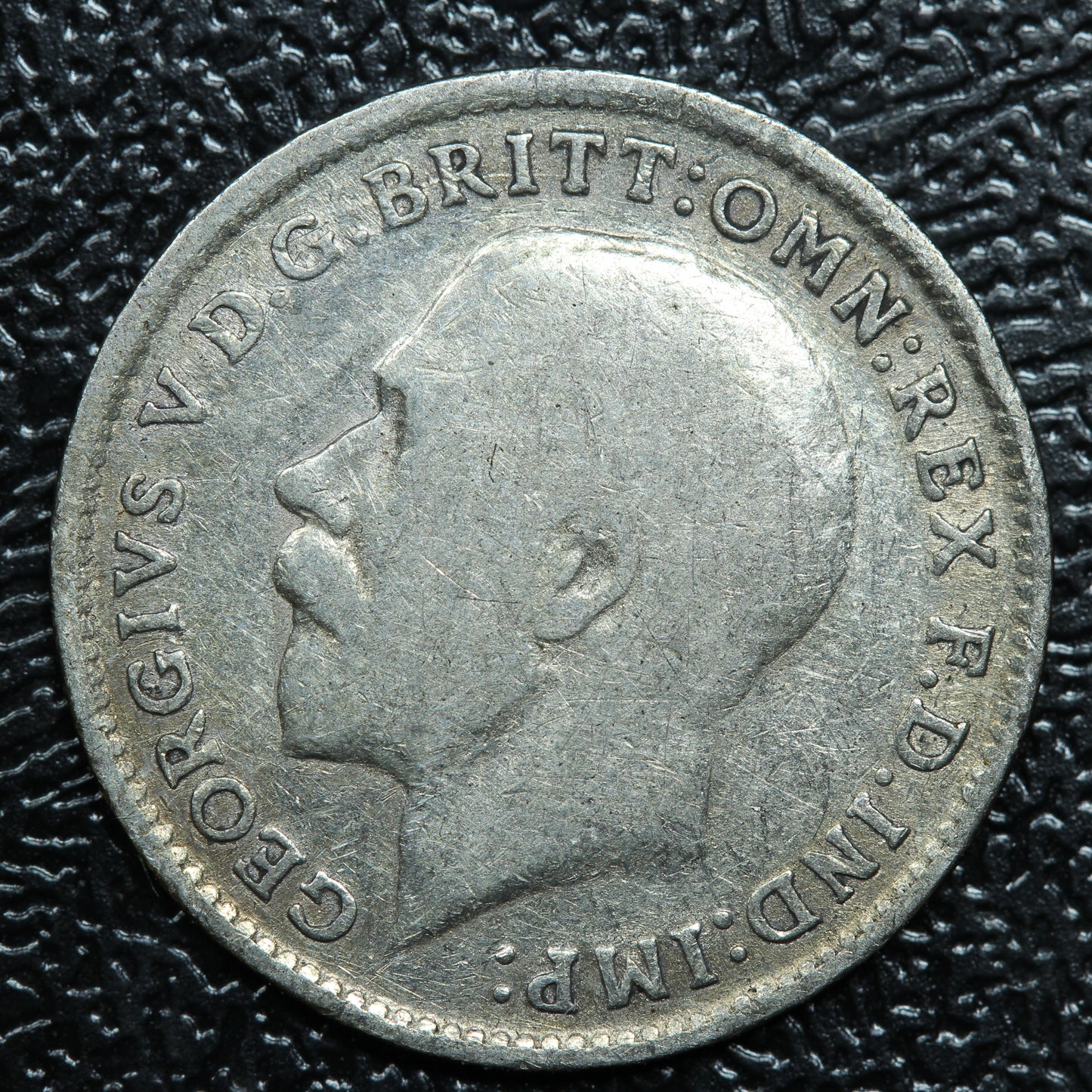 1919 Great Britain 3 Pence Threepence Silver Coin - KM# 813