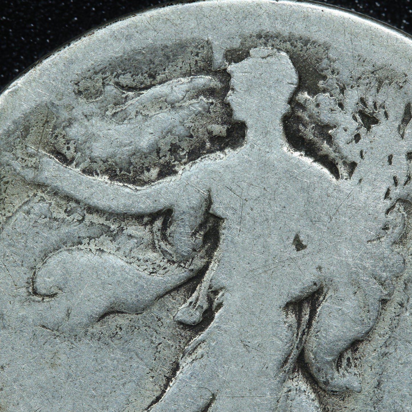 1921 S (San Francisco) Walking Liberty Silver Half Dollar 50c