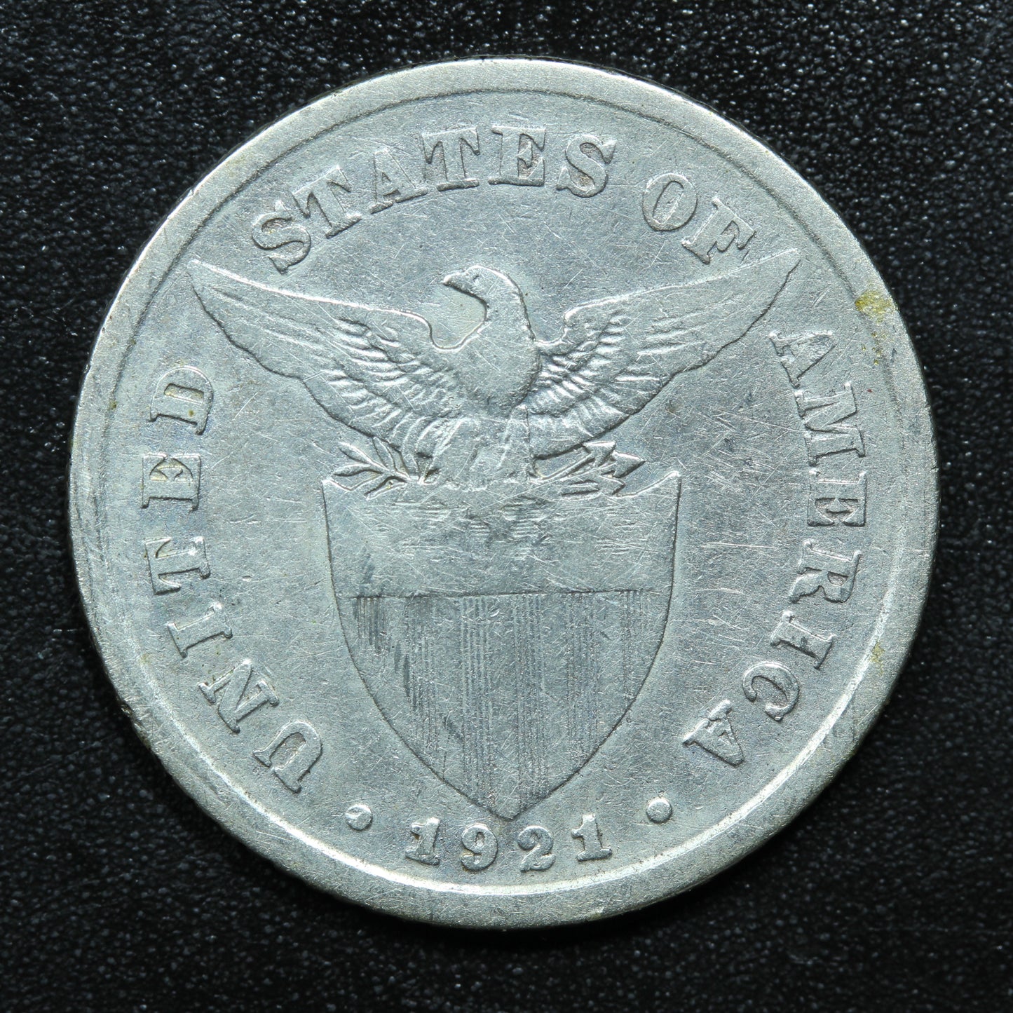 1921 20 Centavos Philippines Silver Coin. 75% Silver Coinage