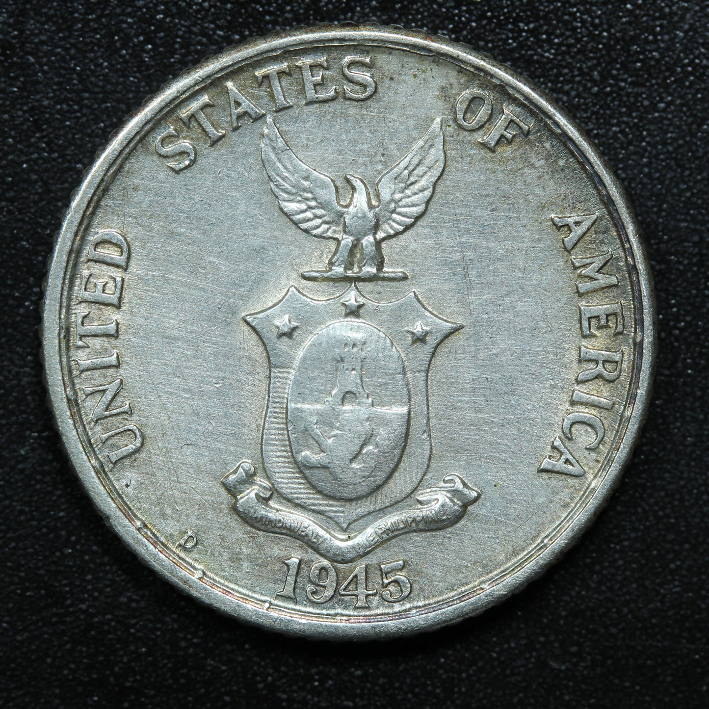 1945 D 20 Centavos Philippines Silver Coin. 75% Silver Coinage