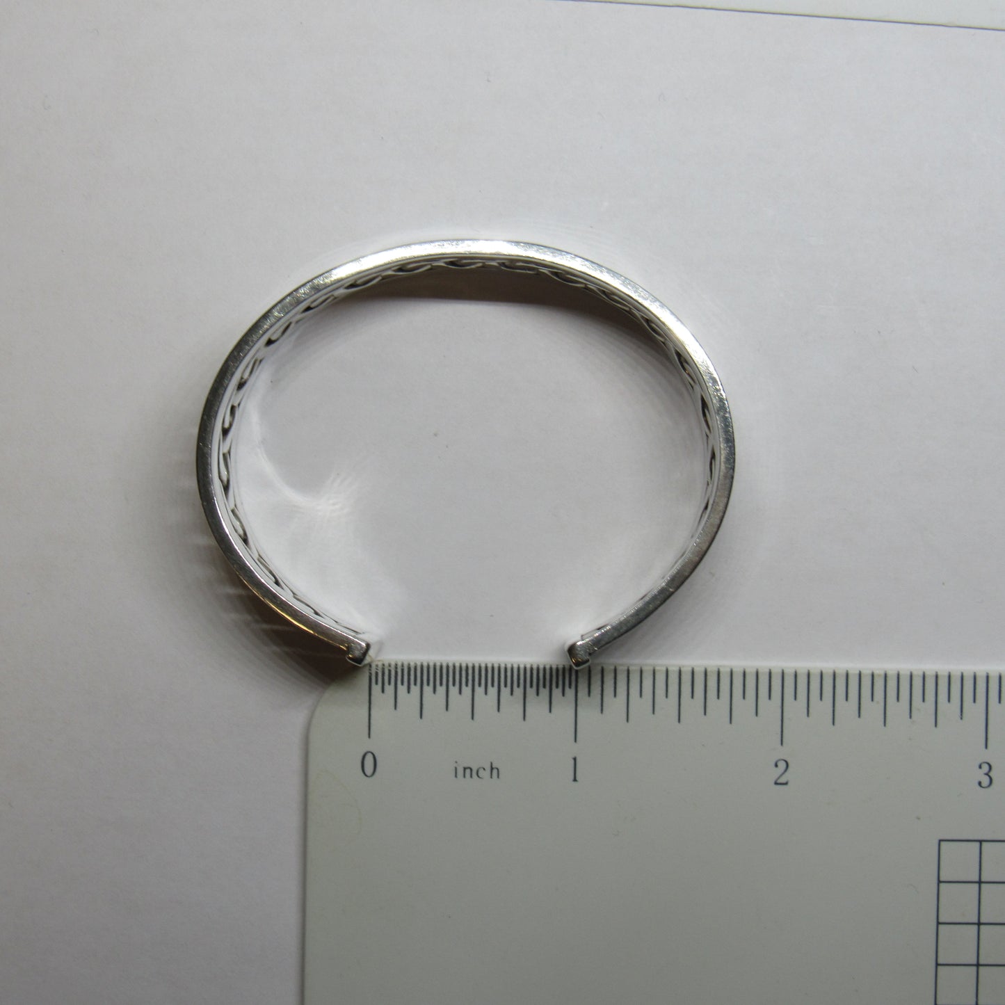 Sterling Silver 925 Hawaii Woven Bordered Cuff Bracelet by Ulana O Kukui ~6.5 inch