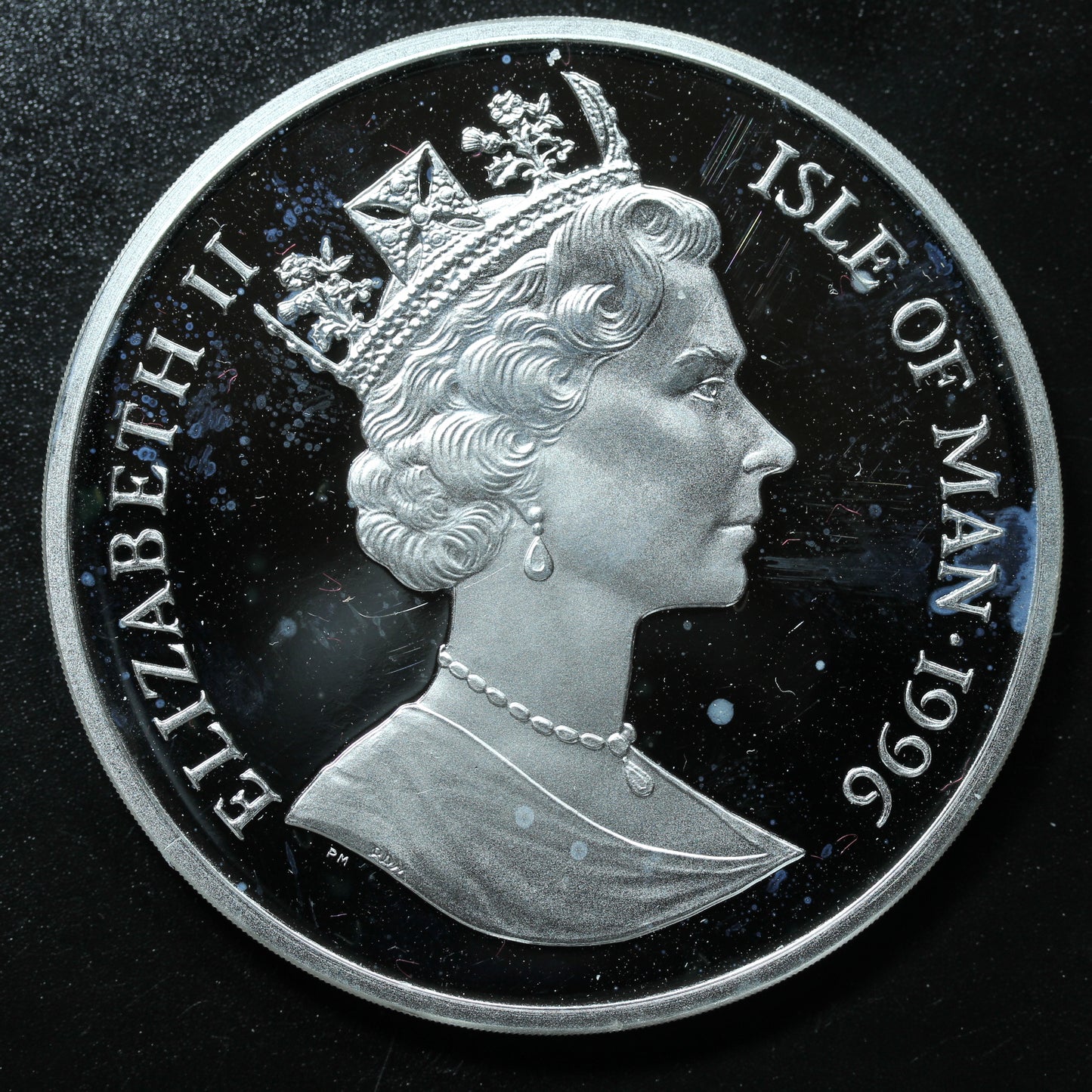1996 Isle Of Man 999.9 Fine Silver 5 Crown - Legend of King Arthur "King Arthur"