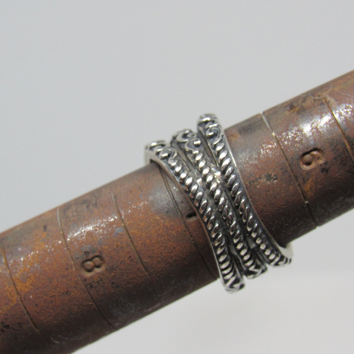 Sterling Silver Relios Carolyn Pollack Bypass Turquoise Sleeping Beauty Ring - Sz 6.75