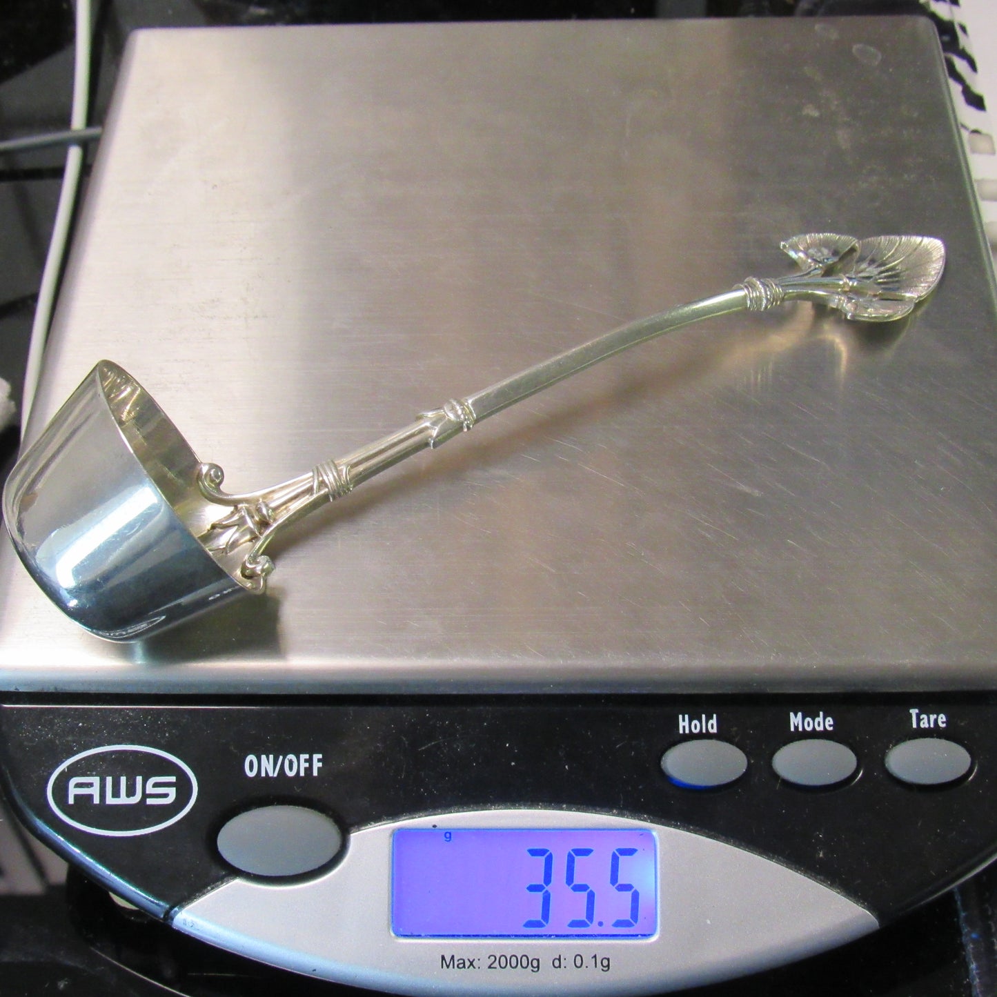 Gorham Lotus Sterling Silver Bucket Style Cream Ladle - Mono