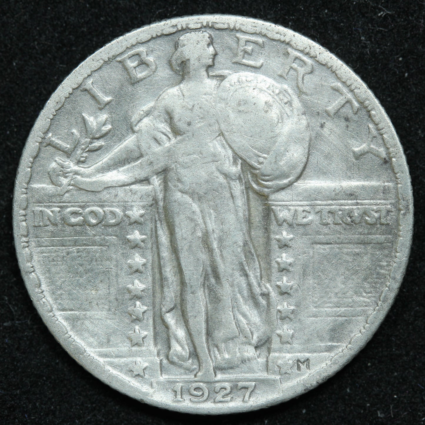1927 Standing Liberty 90% Silver Quarter - Look!