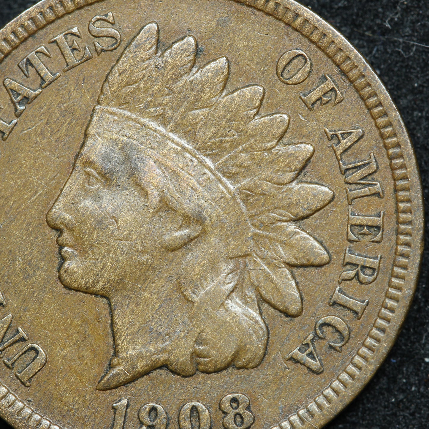1908 S San Francisco Indian Head Penny Cent 1c Key Date