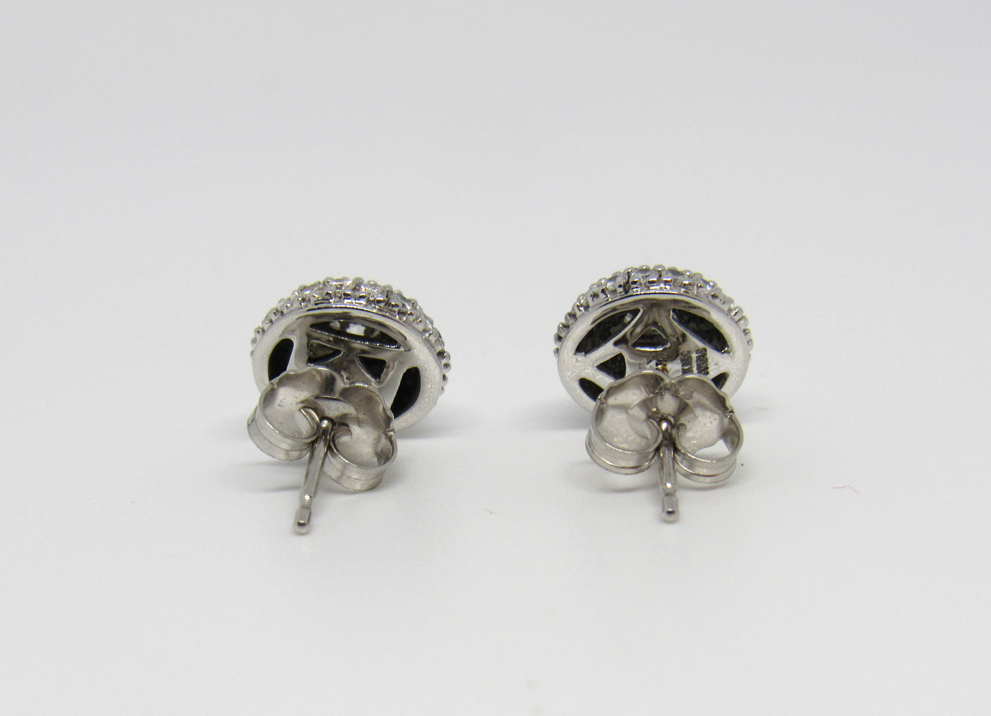 Sonia Bitton Galerie de Bijoux® 14K White Gold Diamond Double Halo Stud Earrings