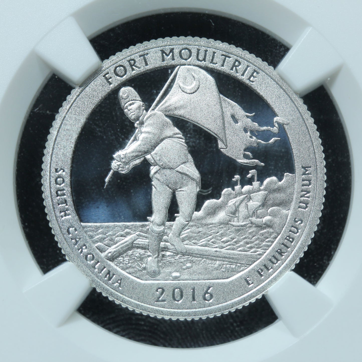 2016 25c Fort Moultrie S Carolina Silver NGC PF70 UCAM ANA 125th Annv.