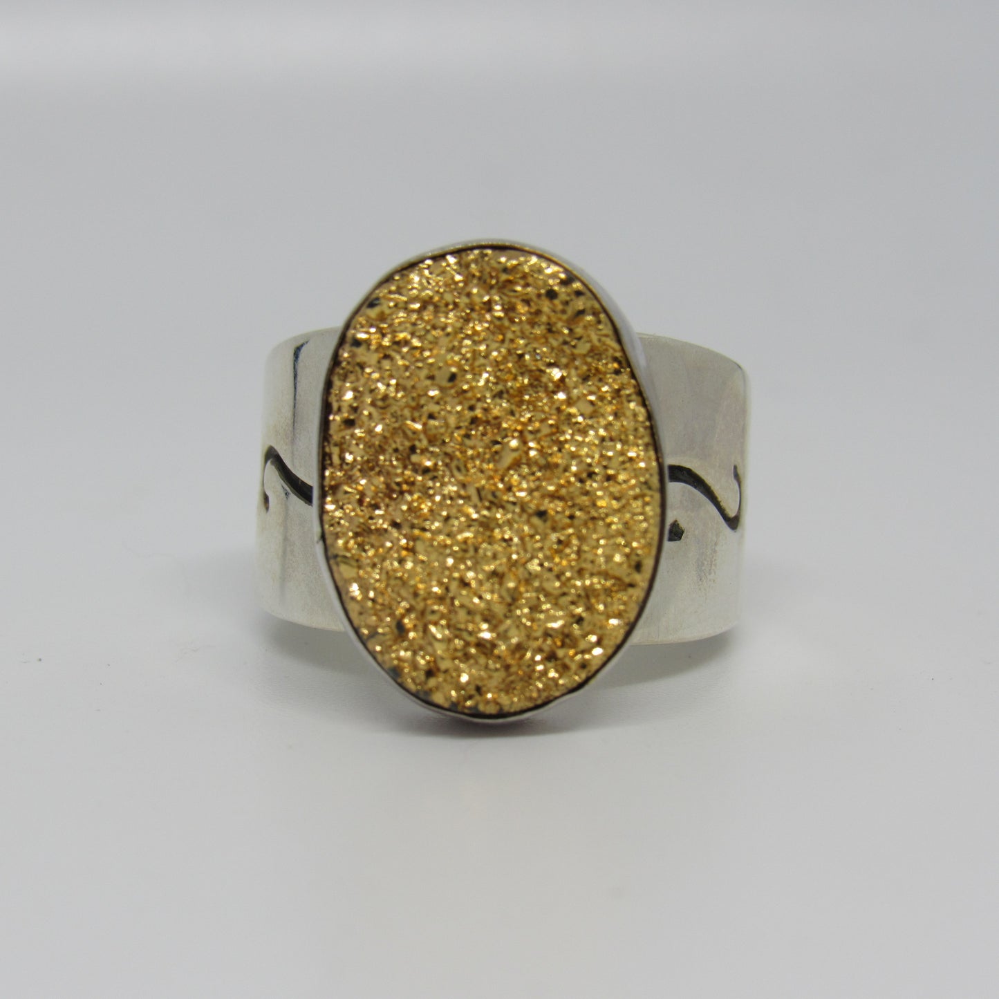 Jay King DTR Sterling Silver 925 Druzy Quartz Ring - Sz 9.5