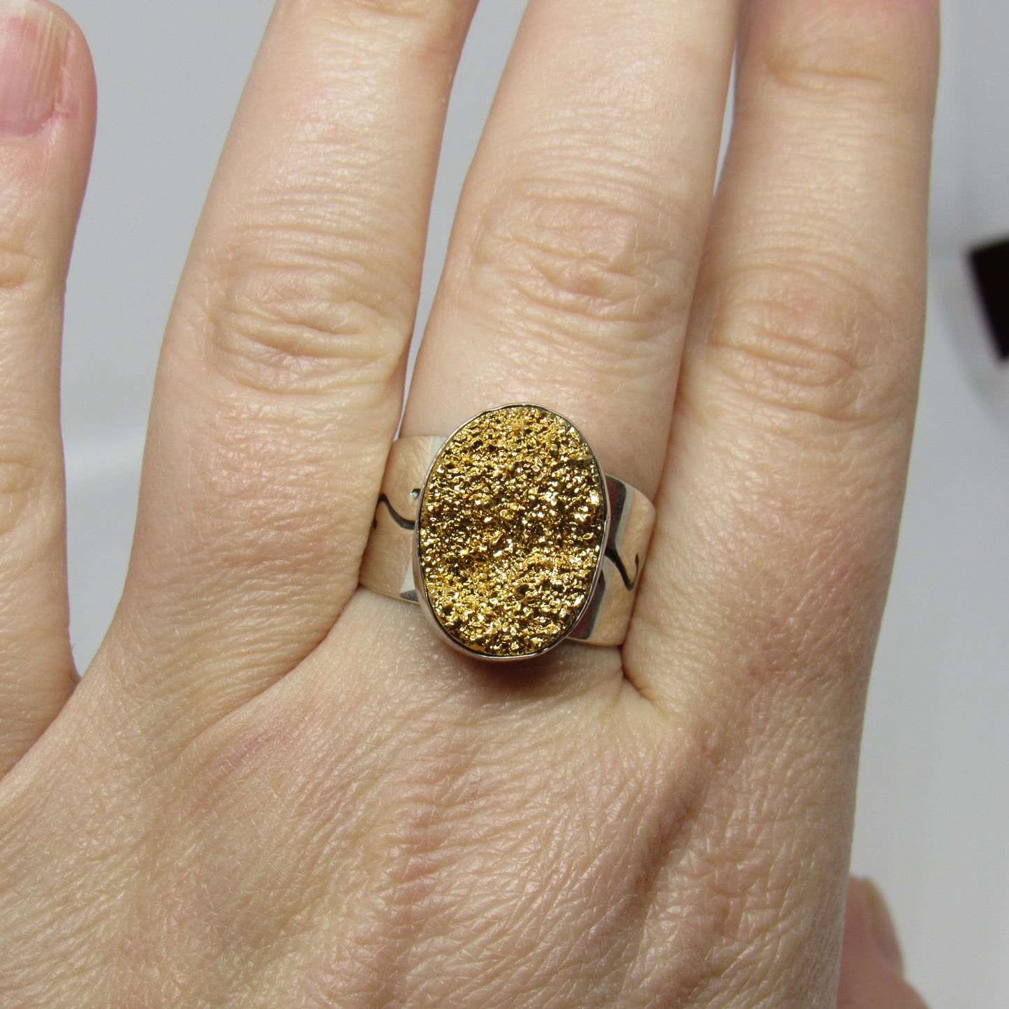 Jay King DTR Sterling Silver 925 Druzy Quartz Ring - Sz 9.5