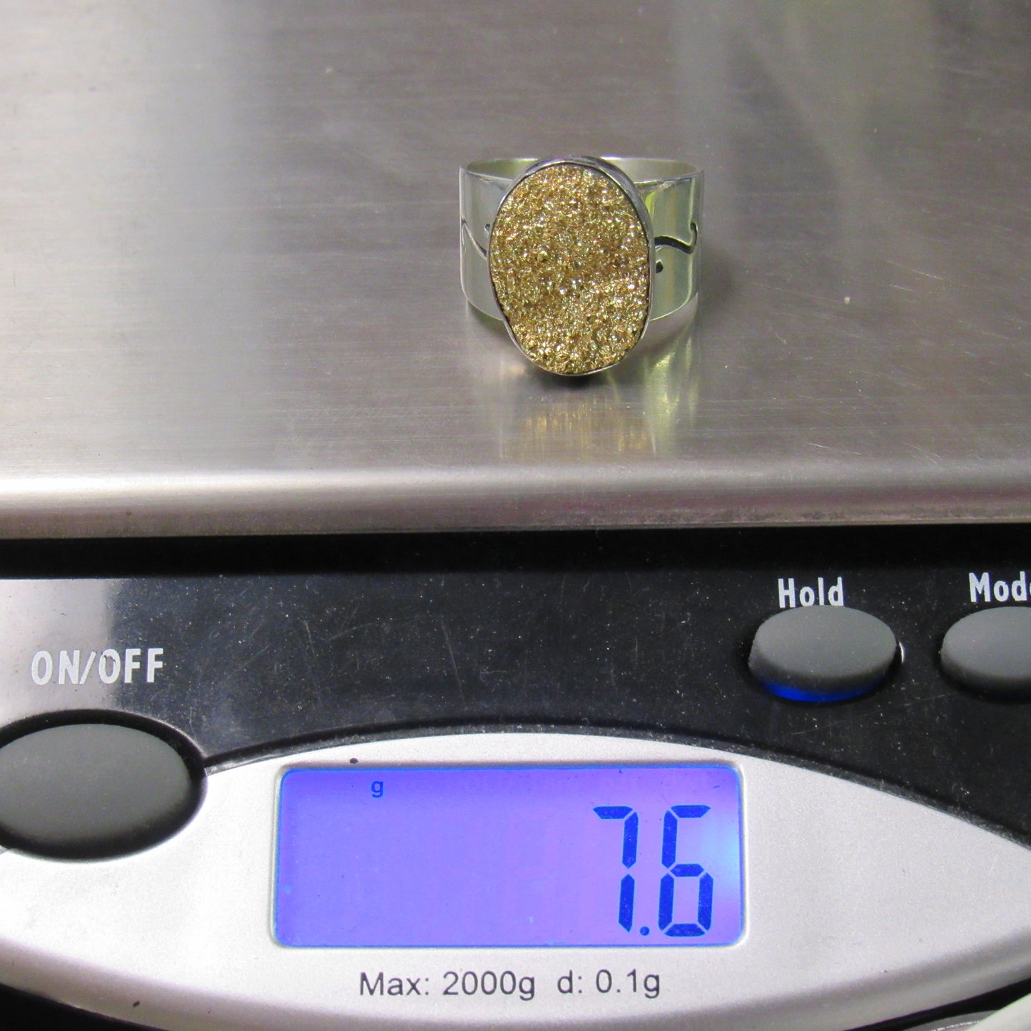 Jay King DTR Sterling Silver 925 Druzy Quartz Ring - Sz 9.5