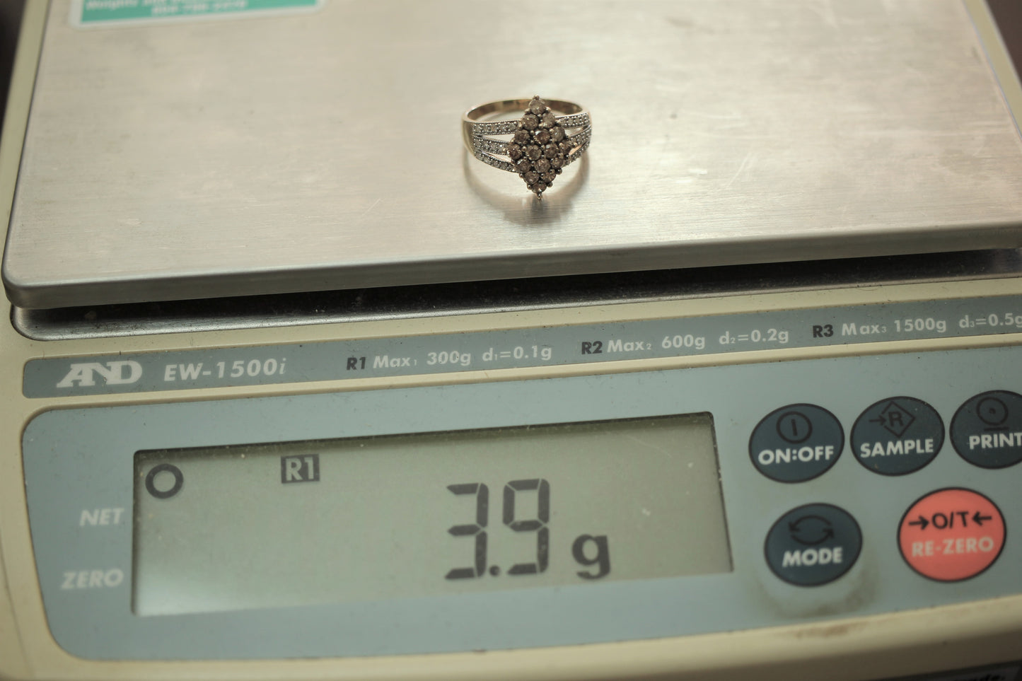10k Yellow Gold ~.6 ctw Round Fancy Brown Diamond Cocktail Ring - Sz 8.75