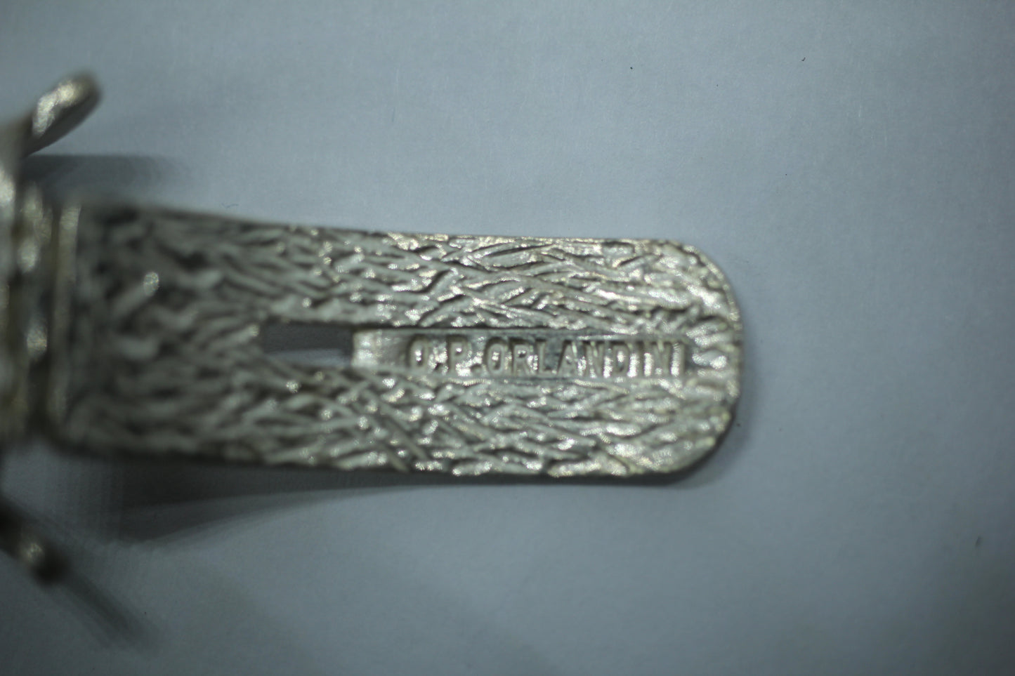 925 Sterling Silver Vintage O.P. Orlandini Modernist Blue Enamel Bracelet ~7.5"