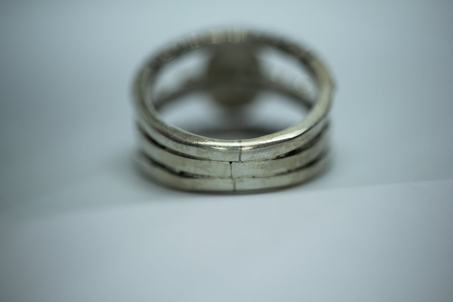 Sterling Silver & 14k Yellow Gold Labradorite? Ring - Size 8.25