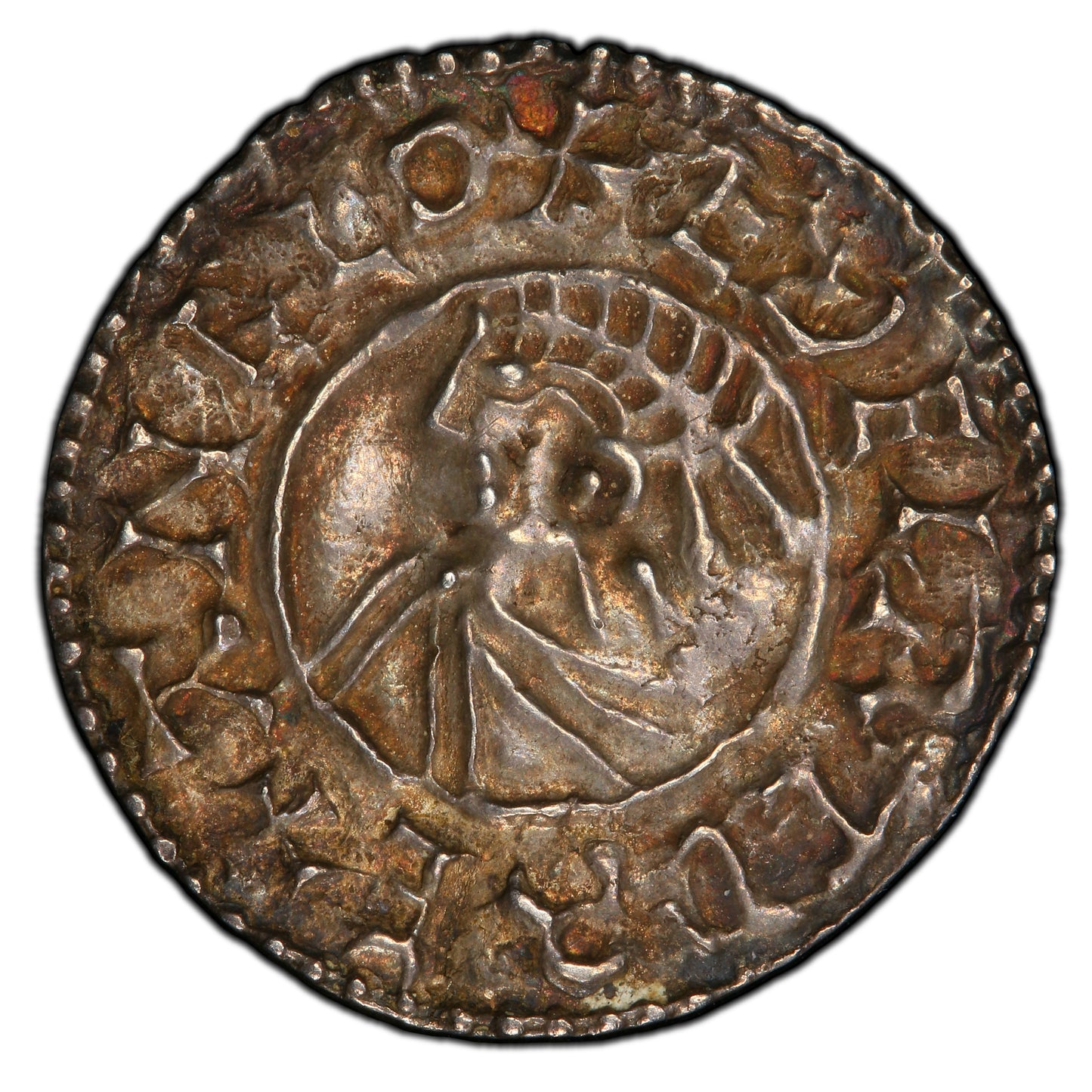 978-1016 Great Britain One Penny Silver Coin S-1154 Aethelred II - PCGS AU 58