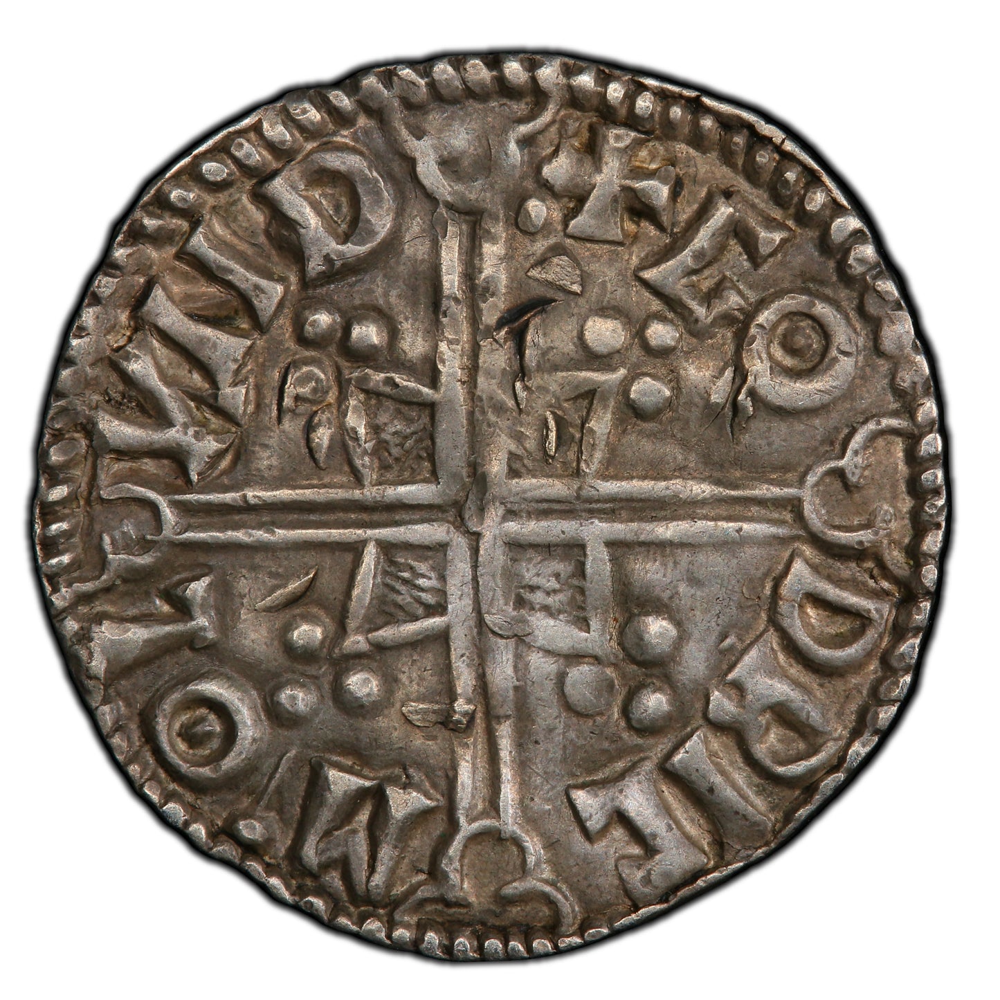 978-1016 Great Britain One Penny Silver Coin S-1152 Aethelred II - PCGS XF Detail