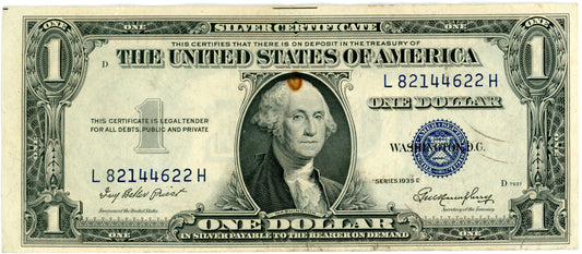 1935 E $1 Silver Certificate Priest Humphrey F-1614