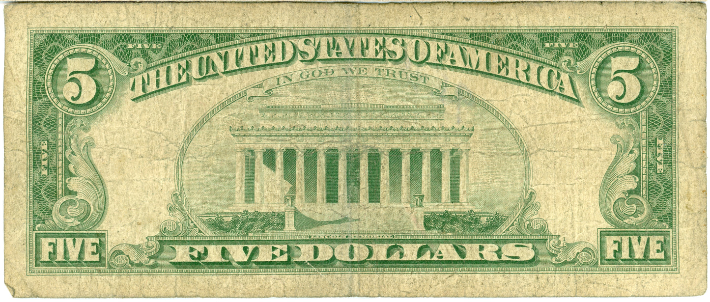 1963 5$ FRN Granahan and Dillon F-1967F Devils Fiver 666 in S/N