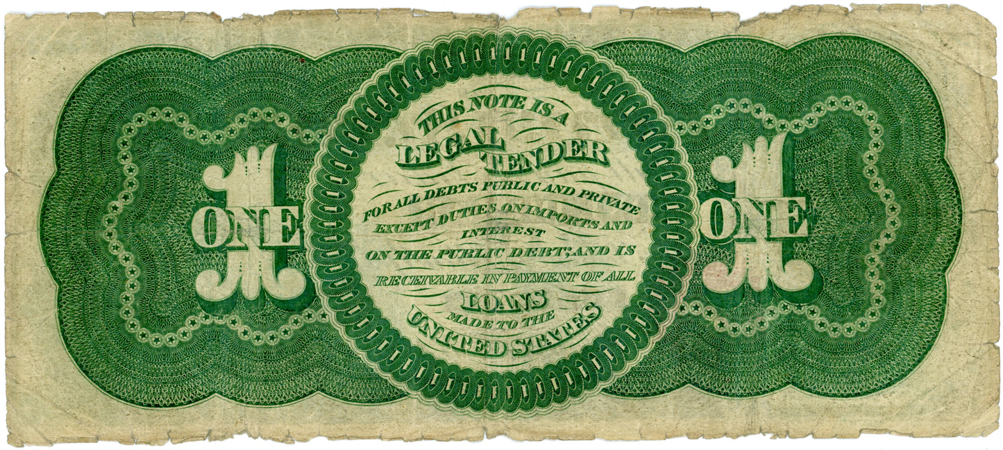 1862 $1 Legal Tender Note Bill F-16 53976