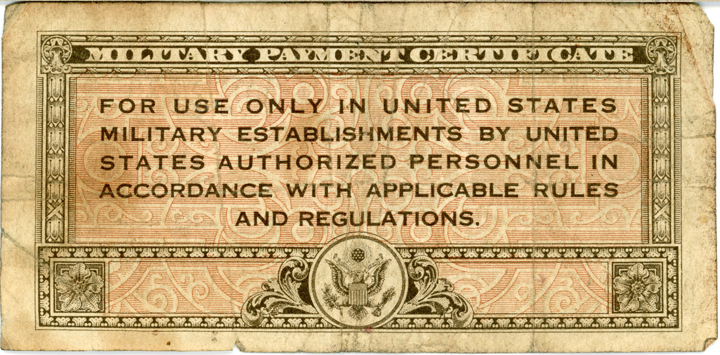 Series 461 10 c Cent Military US Currency 1946-1947