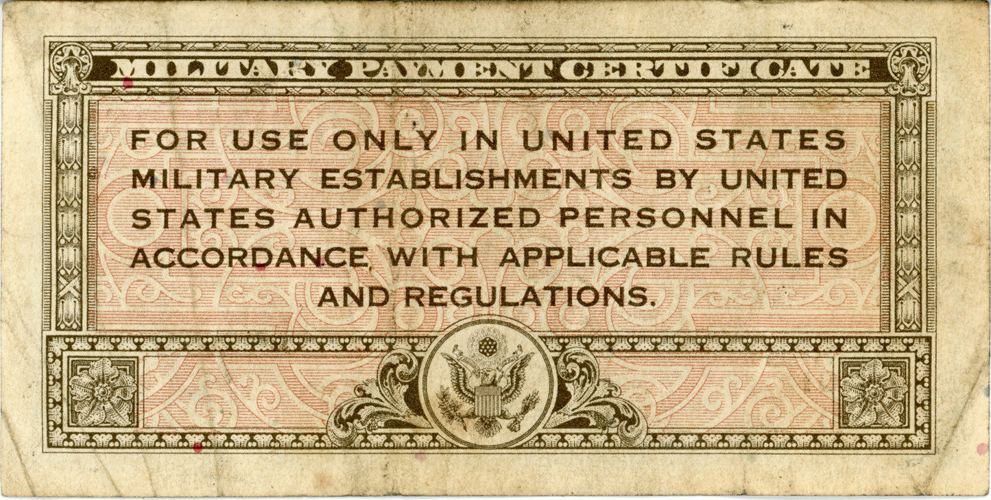 Series 461 5 c Cent Military US Currency 1946-1947