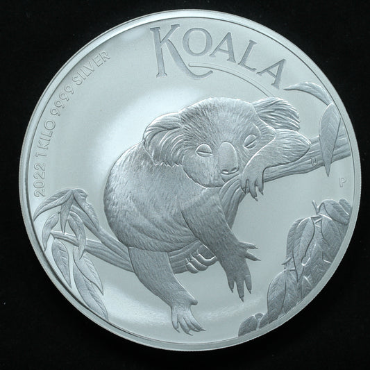 2022 P Australia 1 Kilo (32.15 ozt) Silver $30 Koala BU .999 Fine w/ Capsule