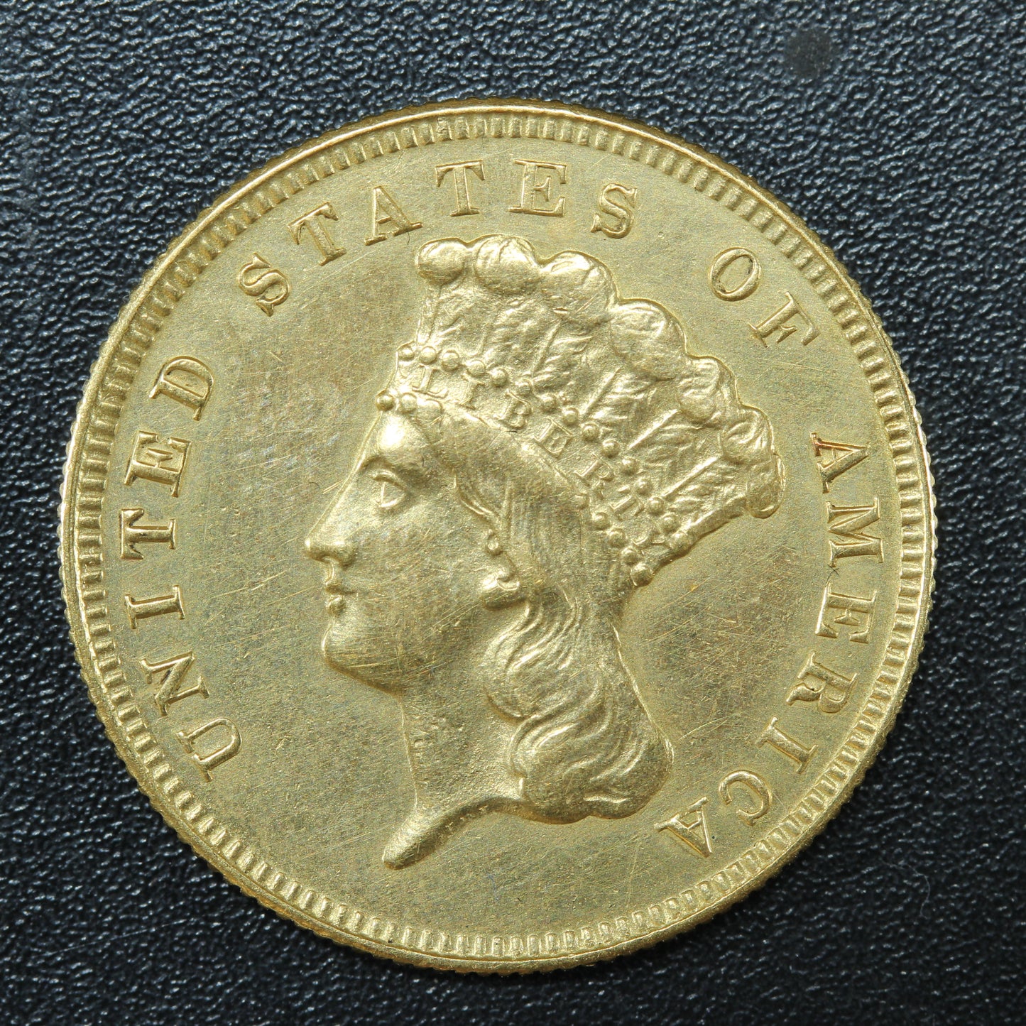 1874 US Gold $3 Dollar Indian Princess Head