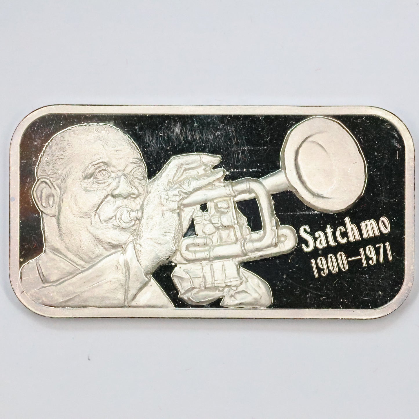 1973 Silver Creations Ltd - Satchmo - 1 oz .999 Fine Silver Bar w/ Box & COA