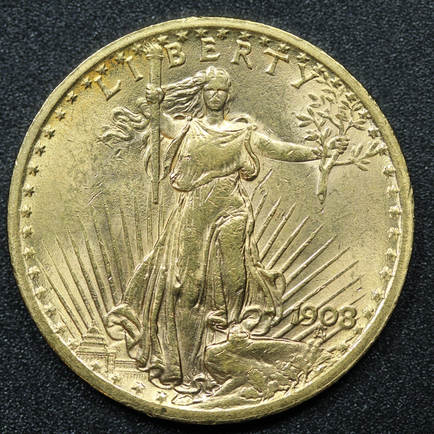 1908 $20 Gold St. Gaudens Double Eagle - Philadelphia