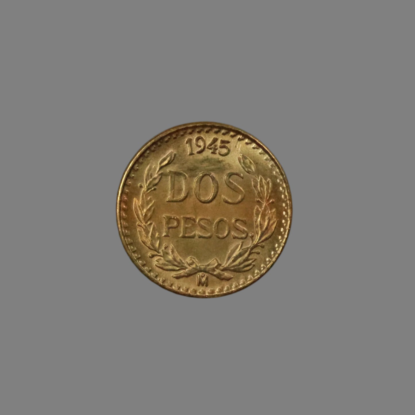 1945 2 Pesos - Mexico Gold Coin .0482 troy oz AGW Dos Pesos