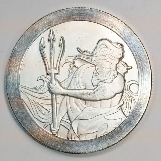 1 oz .999 Fine Silver - Trident Mint Stackable Round
