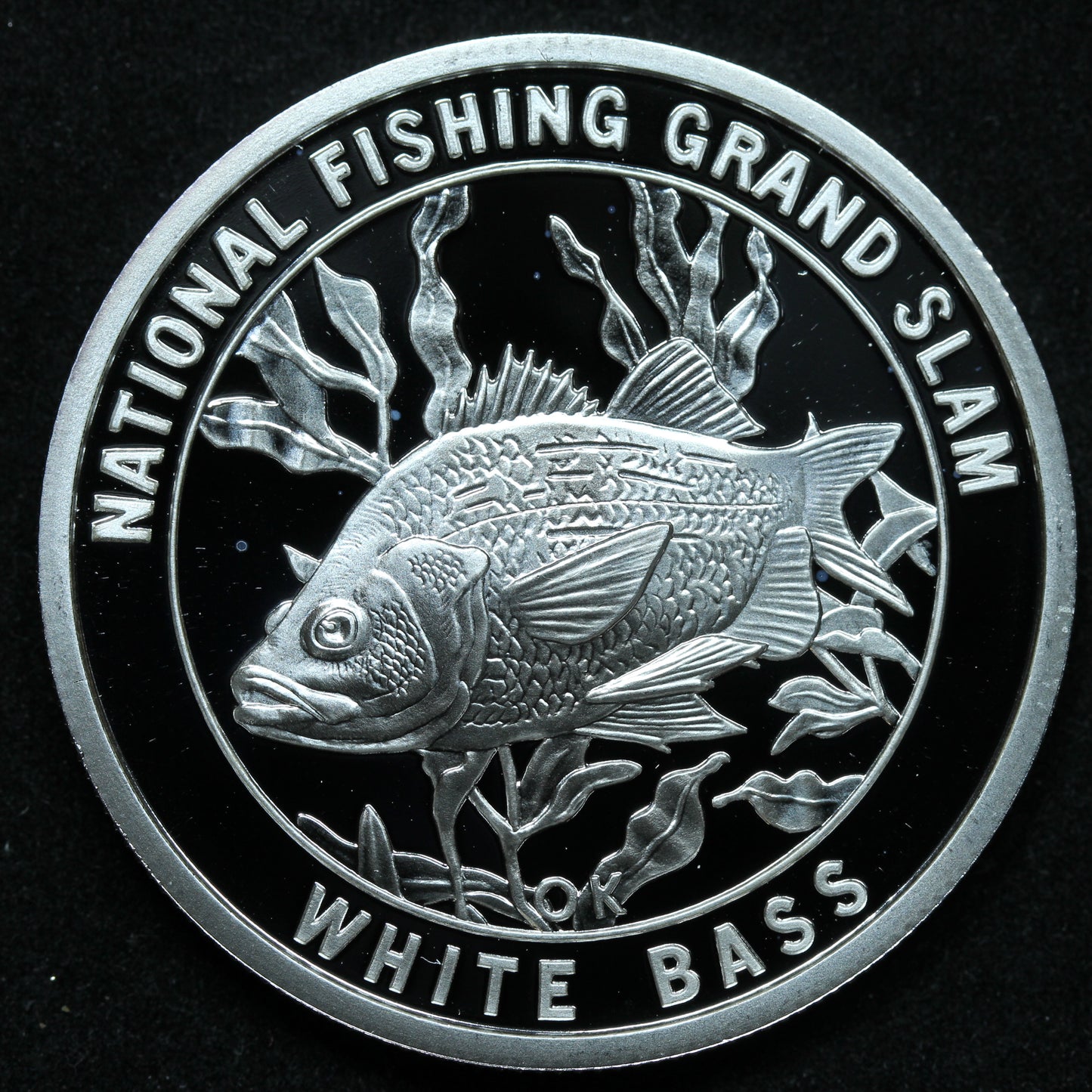 1 oz .999 Fine Silver - National Fishing Grand Slam - White Bass w/ Capsule
