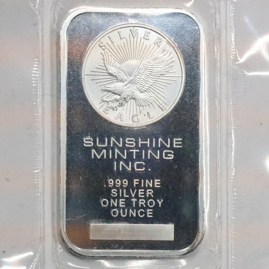 1 oz .999 Fine Sunshine Minting Silver Bar Sealed