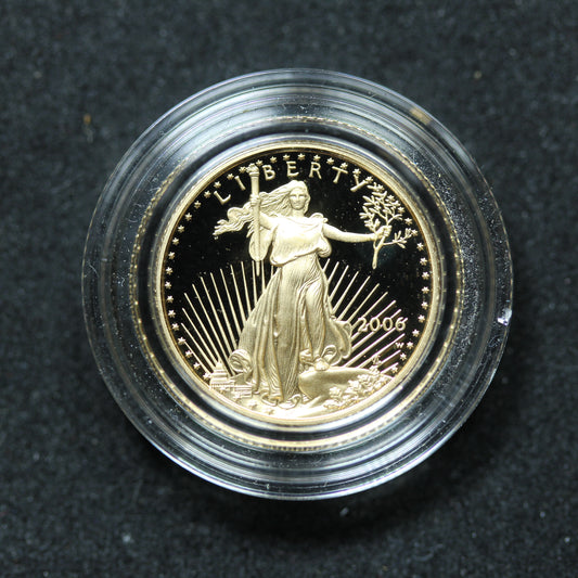 2006 W 1/10 Oz American Gold Eagle $5 Proof w/ Box and COA
