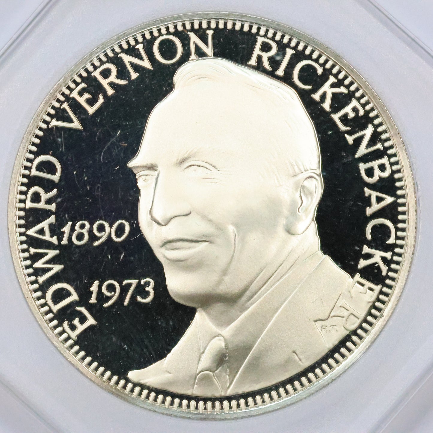 National Comm. Society - Edward Vernon Rickenbacker Coin-Medal Sterling Silver Proof